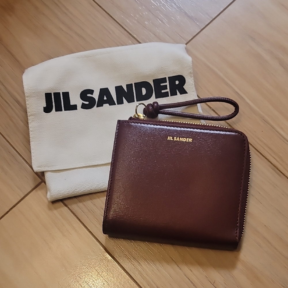 Jil Sander Giro Card Holder Wallet Deep Burgundy